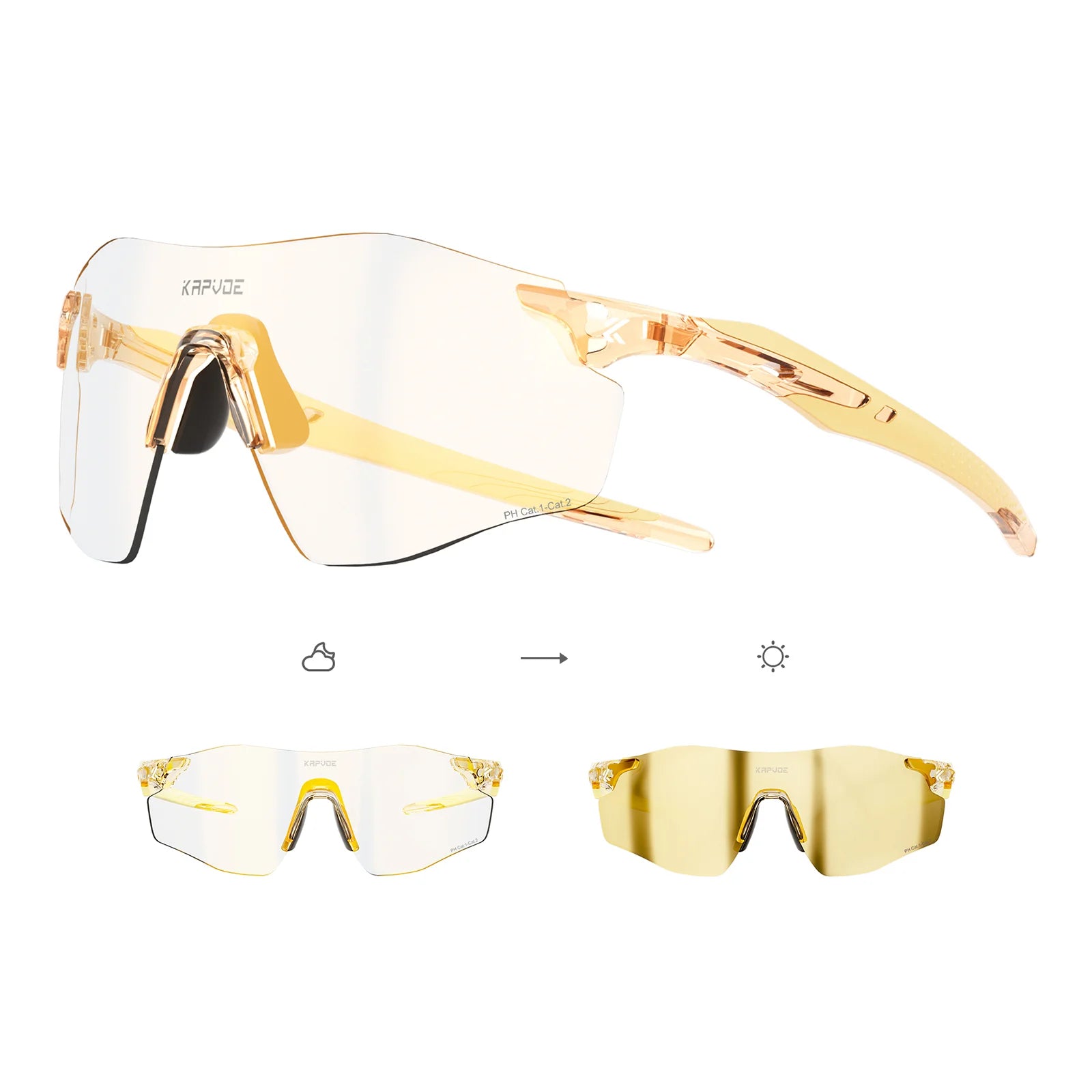 KAPVOE X133 Lightweight Photochromic Sports Sunglasses – Kapvoe Sport