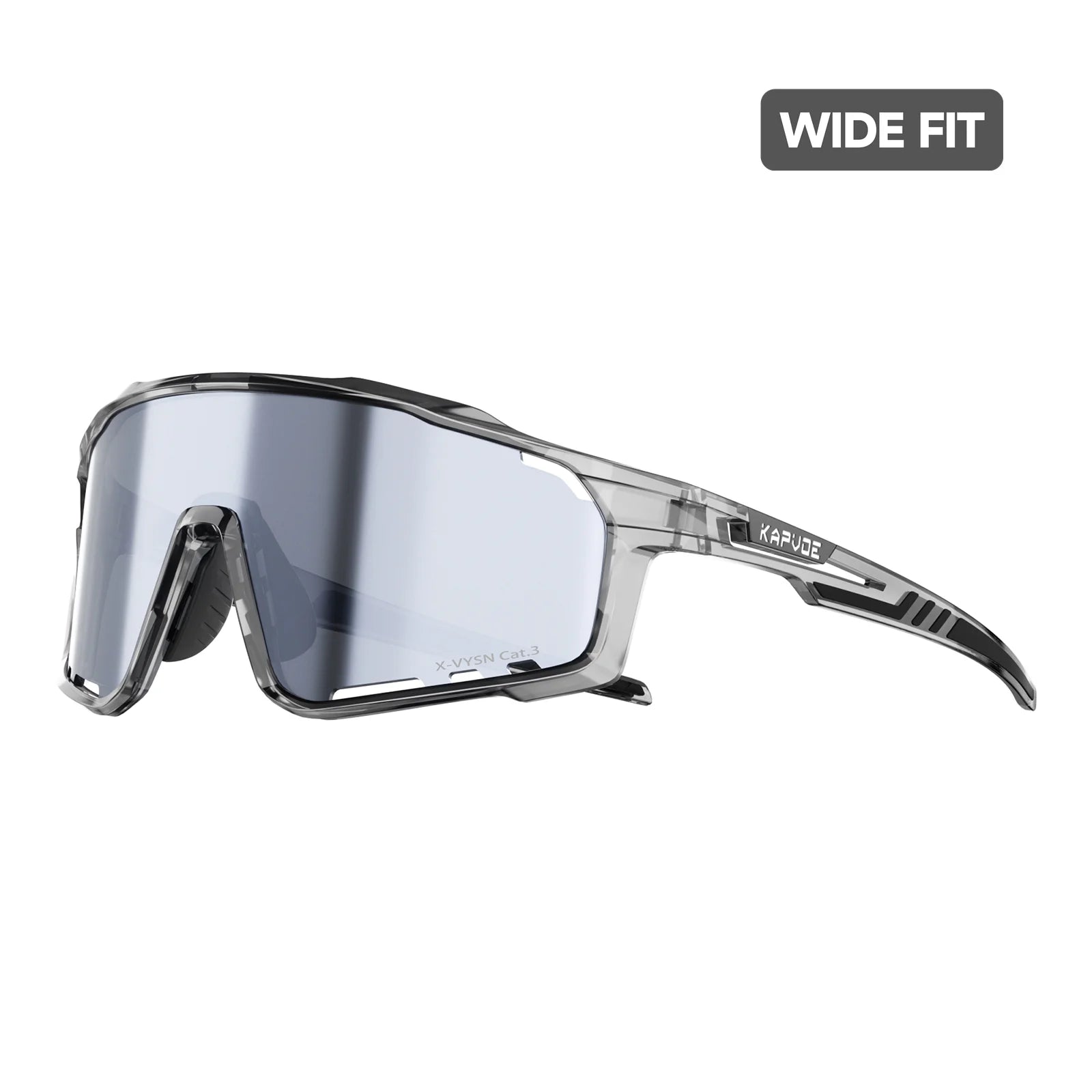Kapvoe X76 Wide Fit Sports Sunglasses 160mm Cycling UV400 – Kapvoe