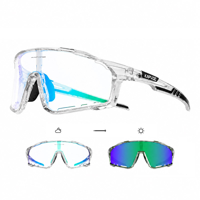 KAPVOE X76 Photochromic Cycling Sunglasses with Color-Changing