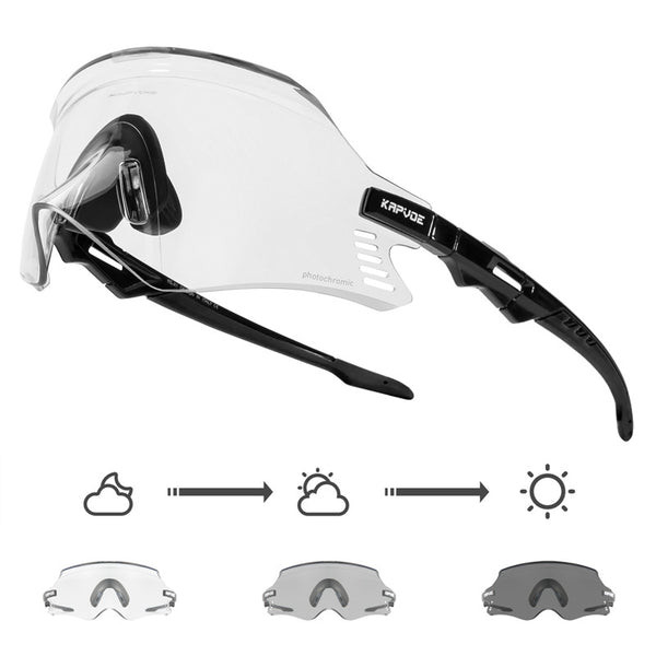 Kapvoe X2 Photochromic Sports Sunglasses