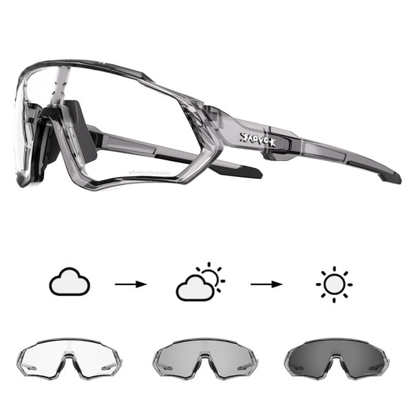 KE9408 UV-400 Lunettes de soleil vélo photochromiques